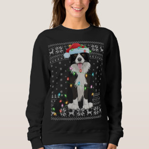 Sweatshirt Éclairage de Noël Chapeau Vilain frontière Collie 