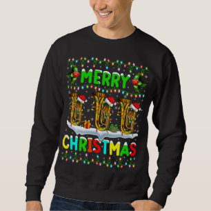 Sweatshirt Éclairage Tuba Noël Joyeux Noël Tuba