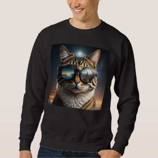 Sweatshirt Éclipse solaire, 2024 Chat Portant des éclips sola