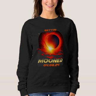 Sweatshirt Éclipse solaire totale rétro obtenant luné 2024