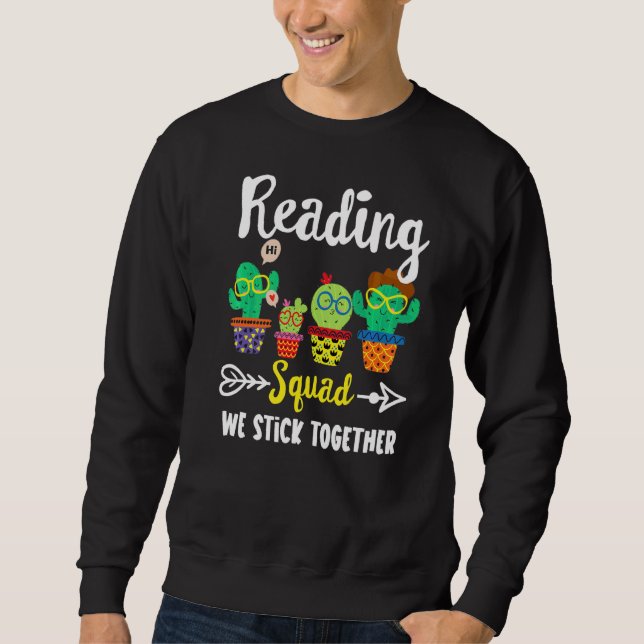 Sweatshirt École de lecture Cactus Équipe de lecture Enseigna (Devant)