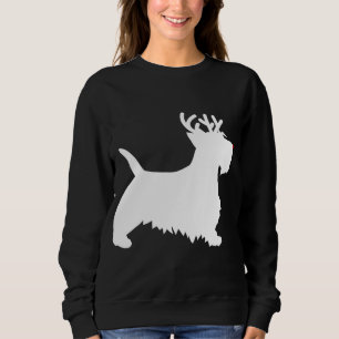 Sweatshirt Ecosse Terrier Reindeer Christmas Chien Scottie