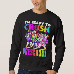 Sweatshirt Écraser Le Bassin De L'École Préscolaire Unicorne 