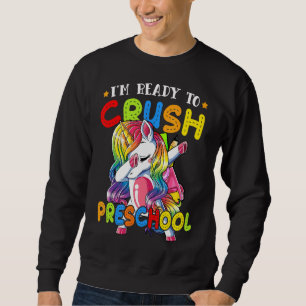 Sweatshirt Écrasez Le Bidon De L'École Préscolaire Unicorne R