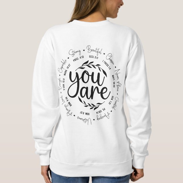 Sweatshirt Écriture chrétienne Conception Inspiration (Dos)