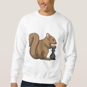 Sweatshirt Écureuil aux échecs avec pièce d'échecs Évêque