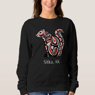 Sweatshirt Écureuil tribal Sitka Alaska Amérindien Haida