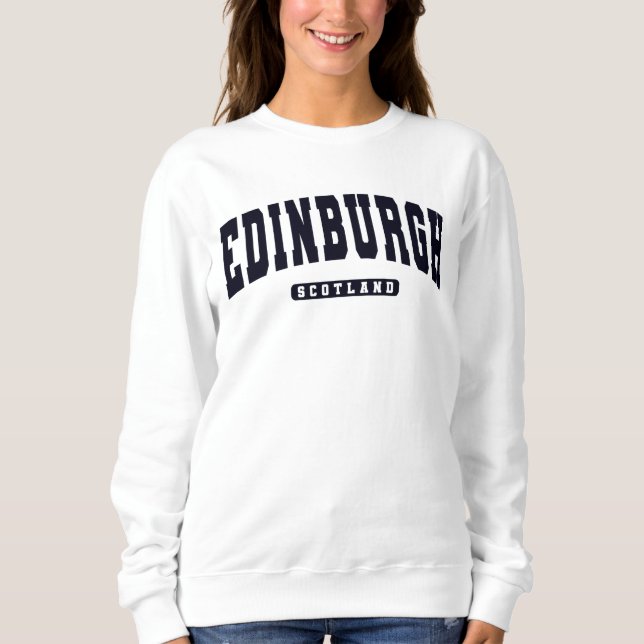 Sweatshirt Edinburgh Scotland Varsity College Style (Devant)
