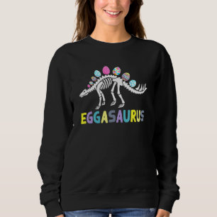 Sweatshirt Eggasaurus Stegosaurus Oeuf de Pâques Dinosaure Fu