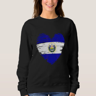 Sweatshirt El Salvador Coeur Drapeau salvadorien Pri salvador