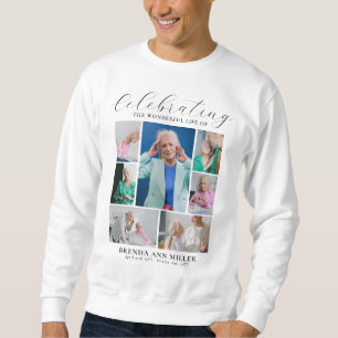 Sweatshirt Elégant Collage Photo Memorial Funeral Hommage