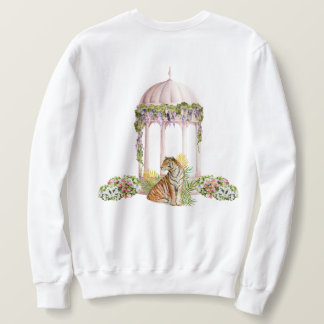 Sweatshirt Élégant Tigre Indien esthétique Botanique Impressi