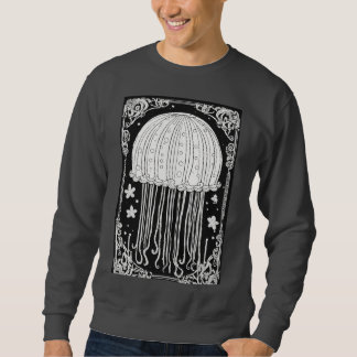 Sweatshirt Elégante méduse sur T-shirt papier noir pâle - Un