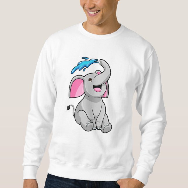 Sweatshirt Eléphant à l'eau (Devant)