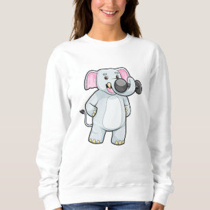 Sweatshirt Elephant à Strenght entraînement avec Dumbbell