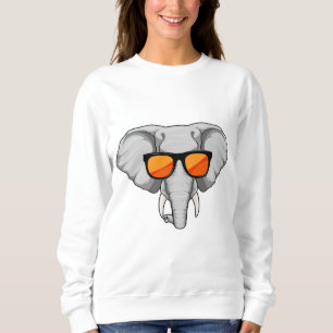 Sweatshirt Eléphant avec lunettes de soleil