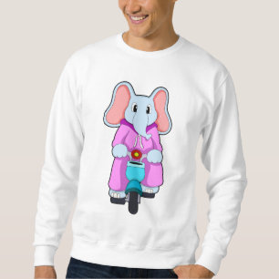 Sweatshirt Eléphant avec vélo