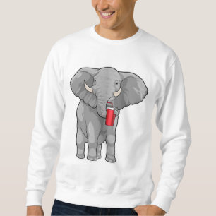 Sweatshirt Eléphant Boire de la tasse
