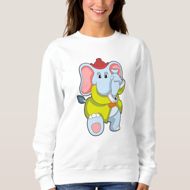Sweatshirt Elephant comme pompier avec Proboscis (Devant)