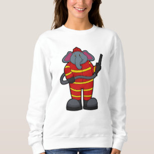 Sweatshirt Elephant comme pompier avec tuyau