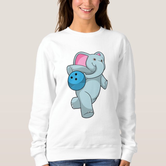 Sweatshirt Éléphant de bowling (Devant)