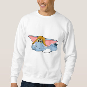 Sweatshirt Éléphant Pilote Chapeau Pilote