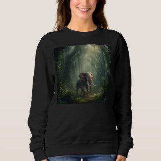 Sweatshirt Éléphant Robot Puissant dans la Jungle Africaine