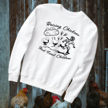 Élevage De Poulets Et D'Enfants Faux Line Art