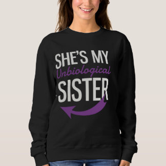 Sweatshirt Elle est ma soeur non biologique pourpre