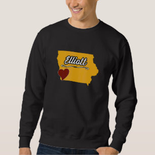 Sweatshirt ELLIOTT IOWA IA USA Mignon Merch d'Objet de Colle