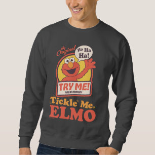 Sweatshirt Elmo qui fait coucou graphique rétro Tickle Me Elm