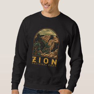 Sweatshirt Emblem rétro du parc national de Zion