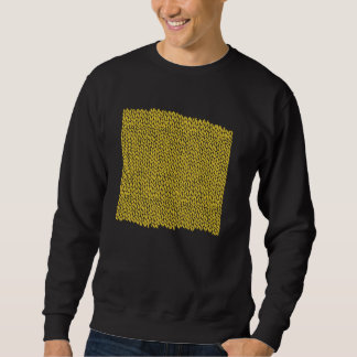 Sweatshirt Emeline sans fil Knit à main jaune graphique