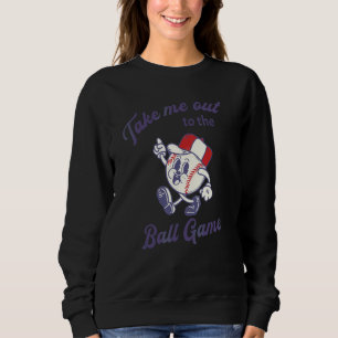 Sweatshirt Emmène-moi au match de baseball Softball Vin
