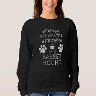 Sweatshirt Empreinte de patte de chien en détresse de Basset