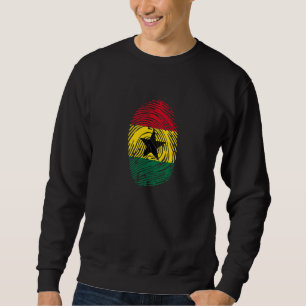 Sweatshirt Empreinte digitale ADN Drapeau du Ghana  