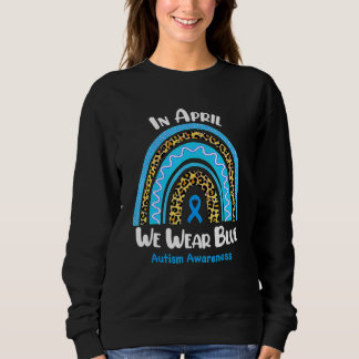 Sweatshirt En Avril Nous Portons Bleu Sensibilisation sur l'a