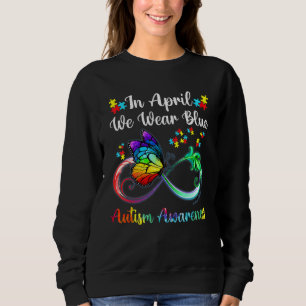 Sweatshirt En Avril Nous Portons Bleu Sensibilisation sur l'a