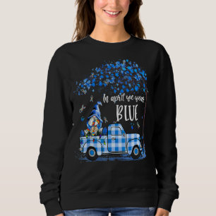 Sweatshirt En Avril Nous Portons Bleu Sensibilisation sur l'a
