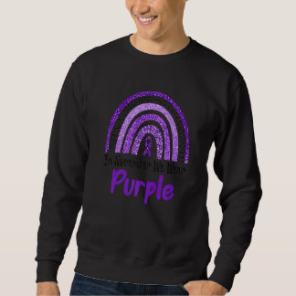 Sweatshirt En novembre, nous portons du violet Rainbow Epilep
