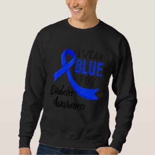 Sweatshirt En Novembre, Nous Portons Le Ruban Bleu T1D Diabèt