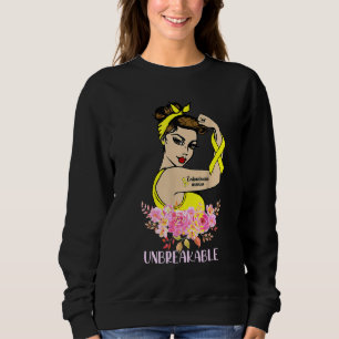 Sweatshirt Endometriose Guerrier Arme Incassable Tatouage Str