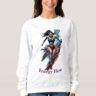 Sweatshirt Energy Flow Femmes design art sportif