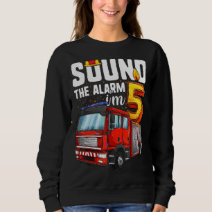 Sweatshirt Enfant de 5 ans Camion d'anniversaire Garçon Pompi