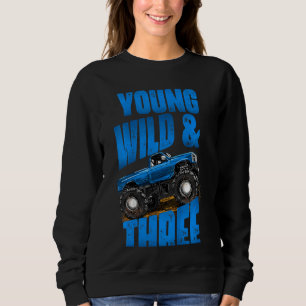 Sweatshirt Enfants 3e anniversaire Garçon Monster Camion Règl