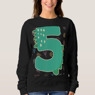 Sweatshirt Enfants 5Anniversaire Dinosaur Cinq Dino Spike 5E