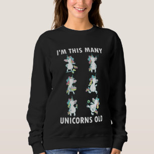 Sweatshirt Enfants 6 ans Vieux garçon Unicorn 6e anniversaire