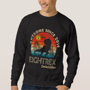 Sweatshirt Enfants 8e anniversaire Dinosaur 8 ans Awesome Sin