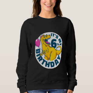 Sweatshirt Enfants C'est mon 6e anniversaire Joyeux 6 ans Rex