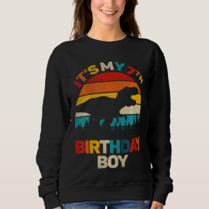 Sweatshirt Enfants C'est mon 7e anniversaire garçon Dinos de